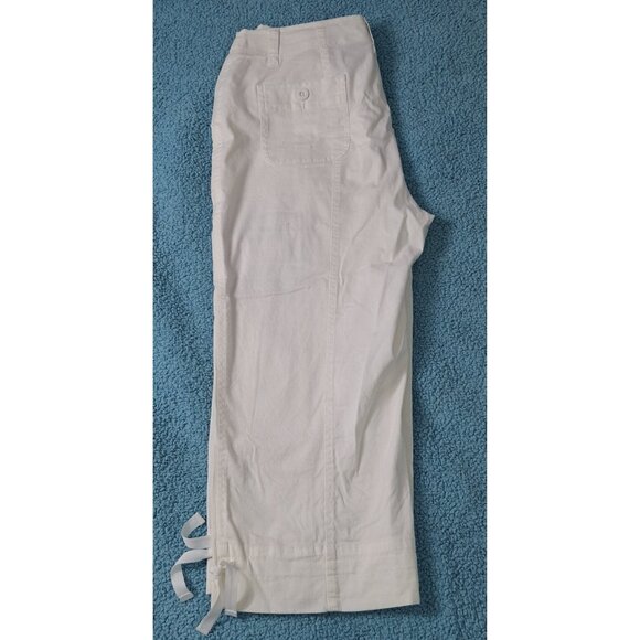 Westbound Womens Cargo Crop Capris Pants Size 10 Stretch Summer Pool Golf - Picture 4 of 13
